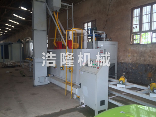 泵管通過式拋丸機(jī)實(shí)景圖